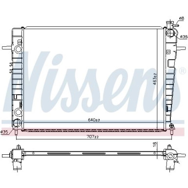 Nissens | Kühler, Motorkühlung | 67618