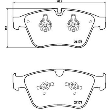 Brembo | Bremsbelagsatz, Scheibenbremse | P 50 105