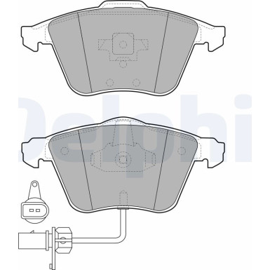 Delphi | Bremsbelagsatz, Scheibenbremse | LP1922