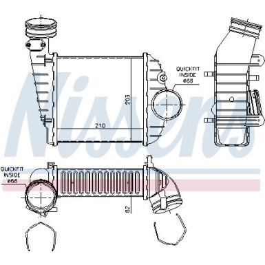 Nissens | Ladeluftkühler | 96469