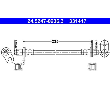 ATE | Bremsschlauch | 24.5247-0236.3