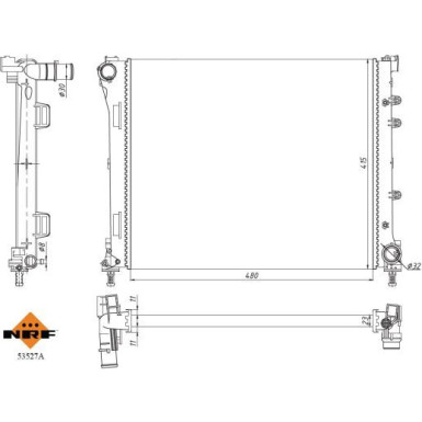 NRF | Kühler, Motorkühlung | 53527A