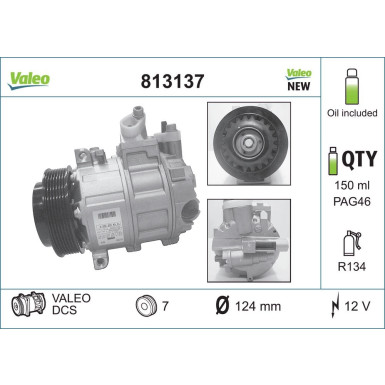 Valeo | Kompressor, Klimaanlage | 813137