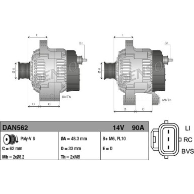 Denso | Generator | DAN562