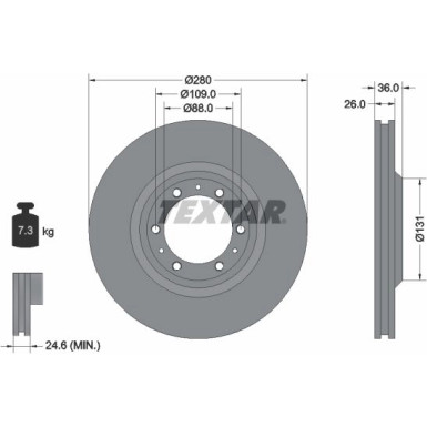 Textar | Bremsscheibe | 92091400