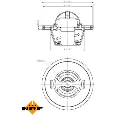 NRF | Thermostat, Kühlmittel | 725104