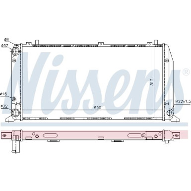 Nissens | Kühler, Motorkühlung | 604361