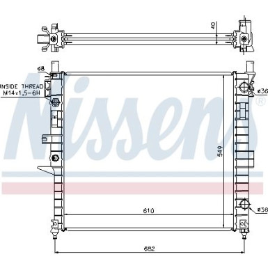 Nissens | Kühler, Motorkühlung | 62787A