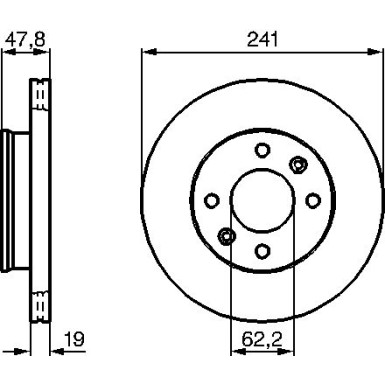 BOSCH | Bremsscheibe | 0 986 479 206