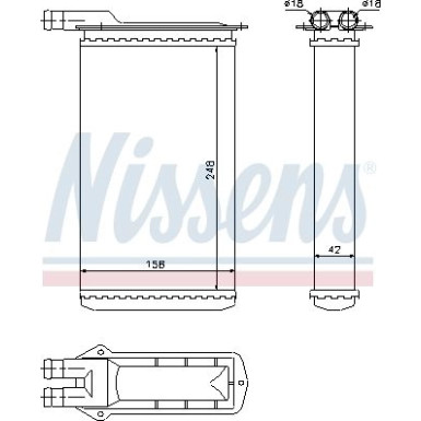 Nissens | Wärmetauscher, Innenraumheizung | 71942