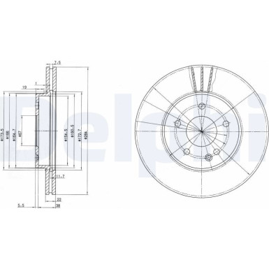 Delphi | Bremsscheibe | BG2768