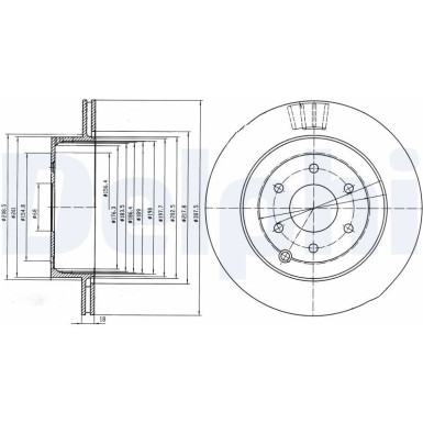 Delphi | Bremsscheibe | BG4174