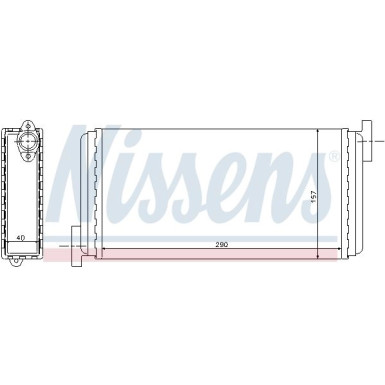 Nissens | Wärmetauscher, Innenraumheizung | 72002