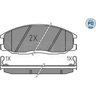 Meyle | Bremsbelagsatz, Scheibenbremse | 025 235 6916/PD