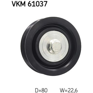 SKF | Umlenk-/Führungsrolle, Keilrippenriemen | VKM 61037