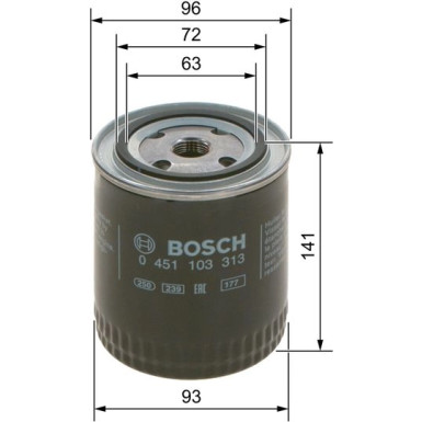 BOSCH 0 451 103 313 Ölfilter