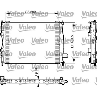 Valeo | Kühler, Motorkühlung | 735380