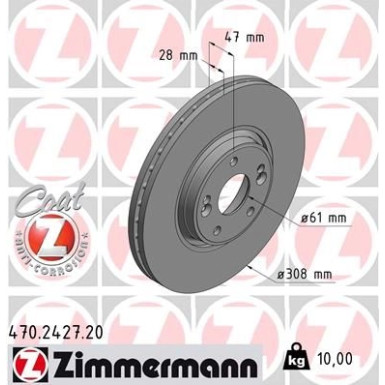 Zimmermann | Bremsscheibe | 470.2427.20