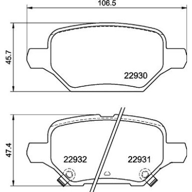 Brembo | Bremsbelagsatz, Scheibenbremse | P 59 099