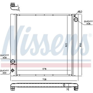 Nissens | Kühler, Motorkühlung | 64329