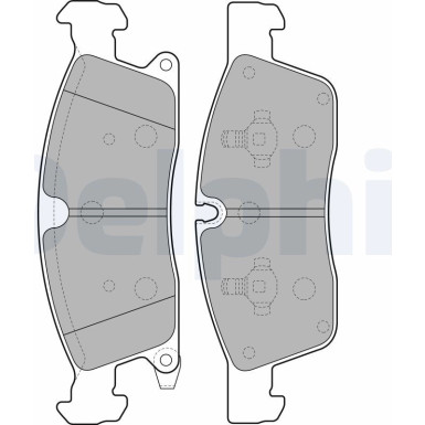 Delphi | Bremsbelagsatz, Scheibenbremse | LP2275