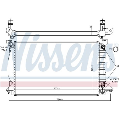 Nissens | Kühler, Motorkühlung | 60303A