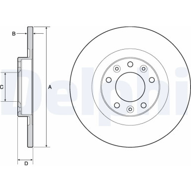 Delphi | Bremsscheibe | BG4662C