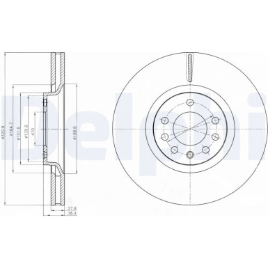 Delphi | Bremsscheibe | BG4185C