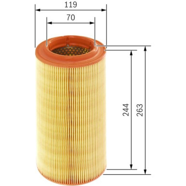 BOSCH 1 457 433 538 Luftfilter