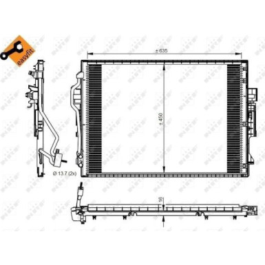 NRF | Kondensator, Klimaanlage | 350218