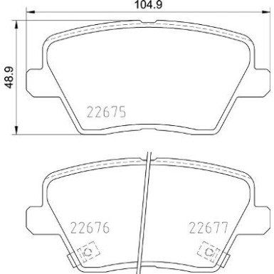 Brembo | Bremsbelagsatz, Scheibenbremse | P 30 109