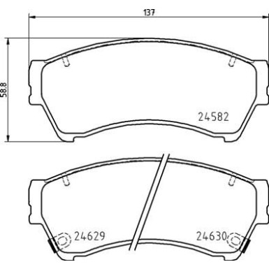 Brembo | Bremsbelagsatz, Scheibenbremse | P 49 060