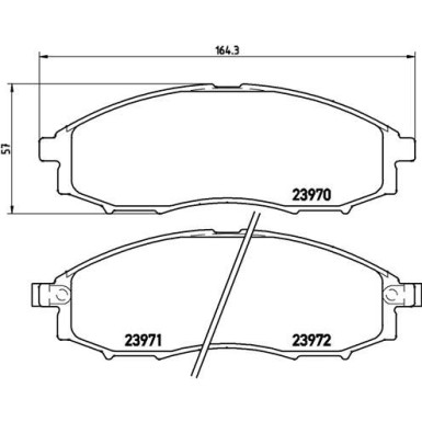 Brembo | Bremsbelagsatz, Scheibenbremse | P 56 049