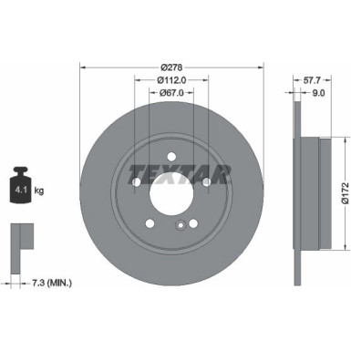 Textar | Bremsscheibe | 92163103