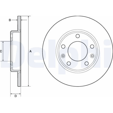 Delphi | Bremsscheibe | BG4670C