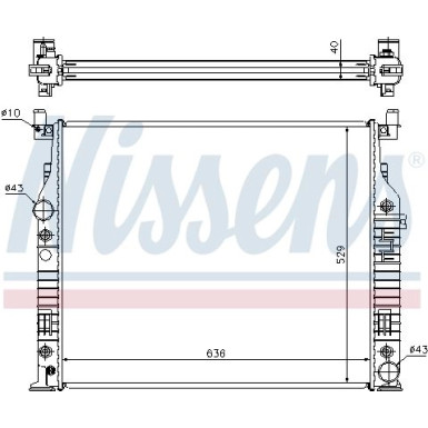 Nissens | Kühler, Motorkühlung | 62576A