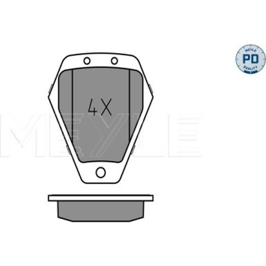 Meyle | Bremsbelagsatz, Scheibenbremse | 025 214 5218/PD
