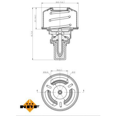 NRF | Thermostat, Kühlmittel | 725007