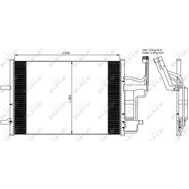 NRF | Kondensator, Klimaanlage | 35508