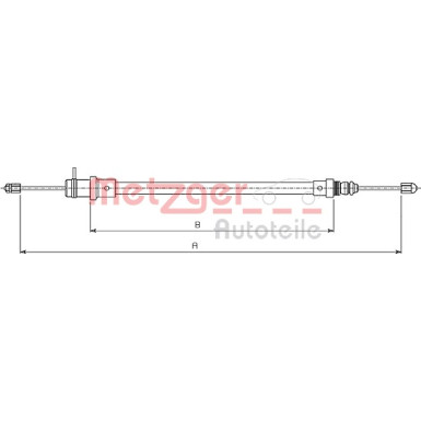 Metzger | Seilzug, Feststellbremse | 491.1