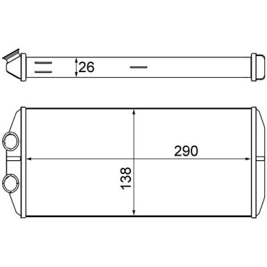 Mahle | Wärmetauscher, Innenraumheizung | AH 15 000S