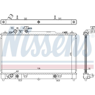 Nissens | Kühler, Motorkühlung | 68550