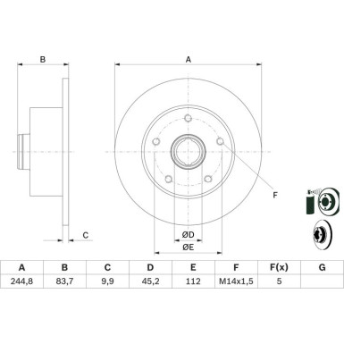 BOSCH | Bremsscheibe | 0 986 479 B48