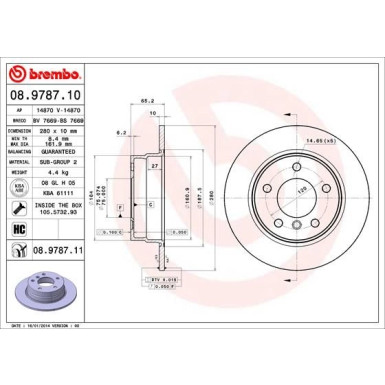 Brembo | Bremsscheibe | 08.9787.11