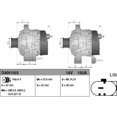 Denso | Generator | DAN1103