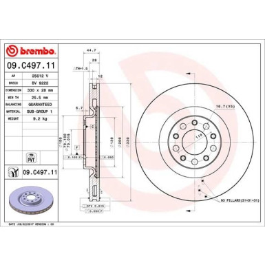 Brembo | Bremsscheibe | 09.C497.11