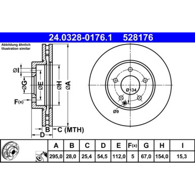 ATE | Bremsscheibe | 24.0328-0176.1