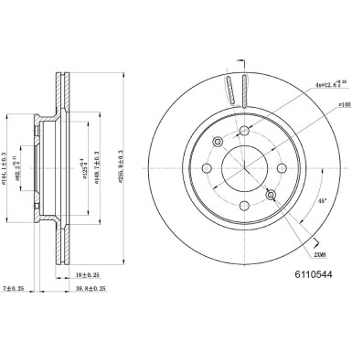 Metzger | Bremsscheibe | 6110544