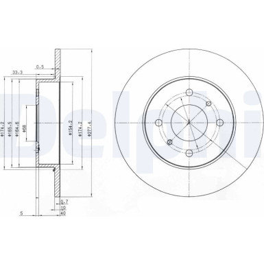 Delphi | Bremsscheibe | BG3764