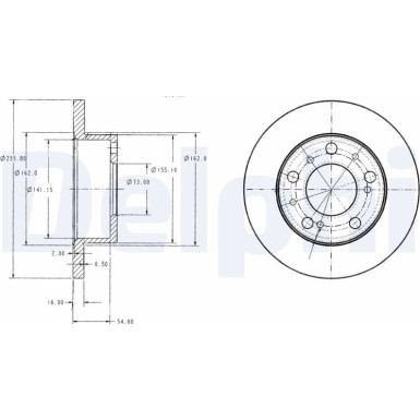 Delphi | Bremsscheibe | BG2253